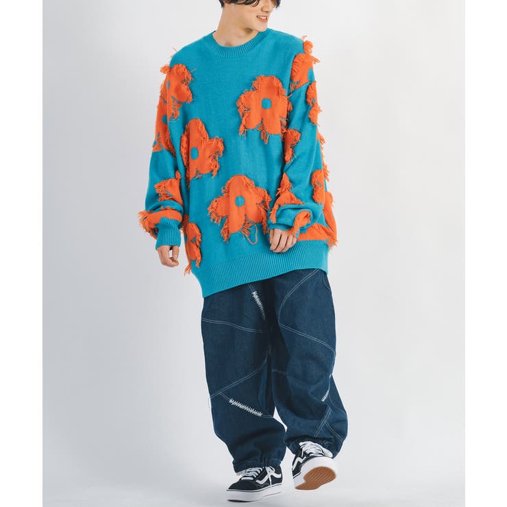 フリンジ クルーネックセーター メンズ  ストリート系 | REGIEVO | 詳細画像18 