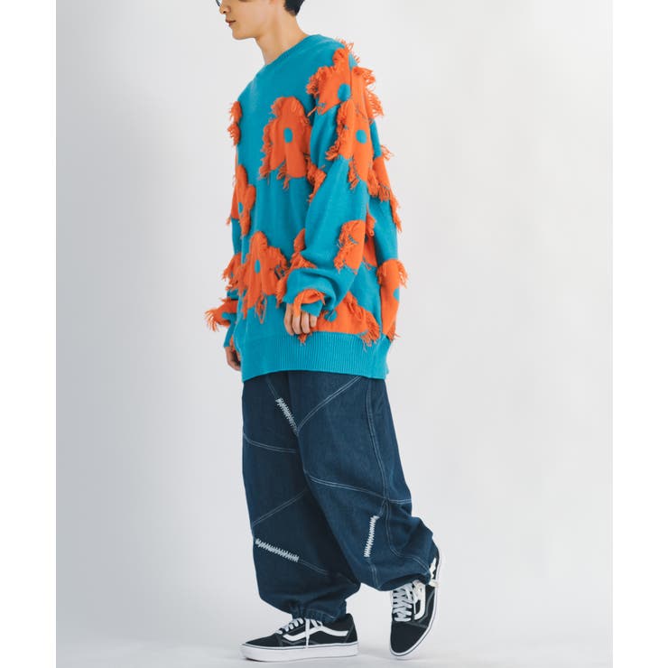 フリンジ クルーネックセーター メンズ  ストリート系 | REGIEVO | 詳細画像19 