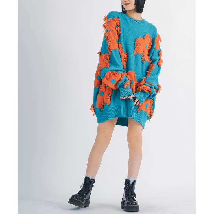 フリンジ クルーネックセーター メンズ  ストリート系 | REGIEVO | 詳細画像22 