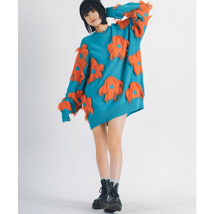 フリンジ クルーネックセーター メンズ  ストリート系 | REGIEVO | 詳細画像23 