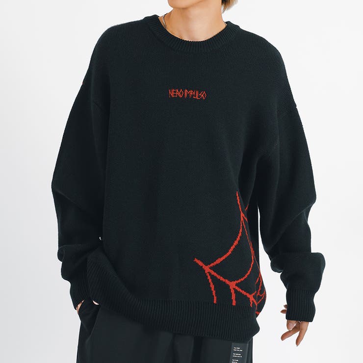 新品】ローカルゴルフ ロゴニット 挟も セーター ブラック