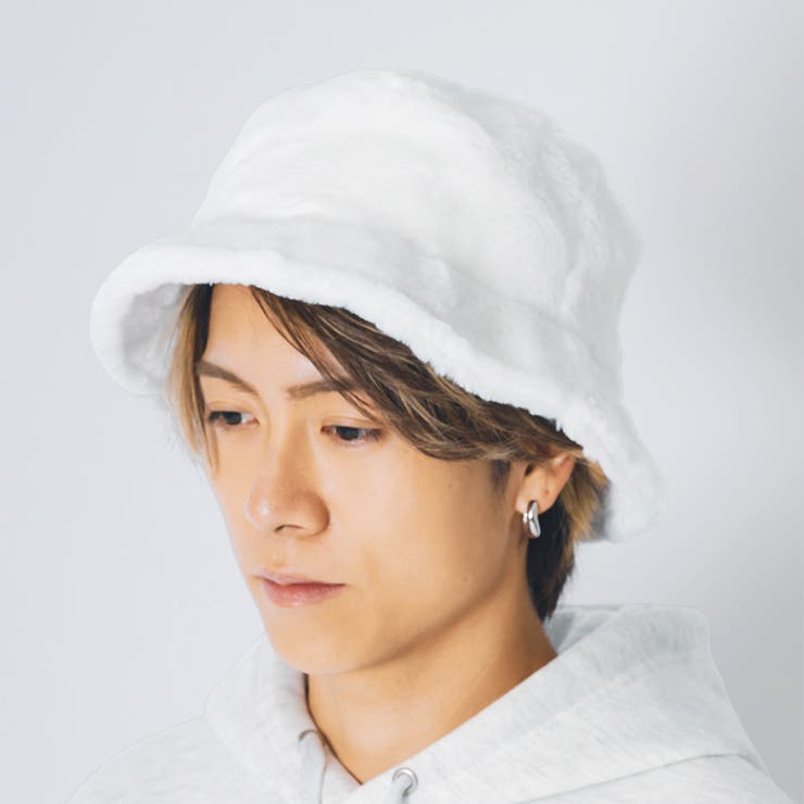 ホワイト | エコファー バケットハット ストリート系 メンズ レディース | REGIEVO