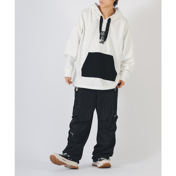 ワイドカーゴパンツ メンズ ストリート系 ビッグシルエット[品番