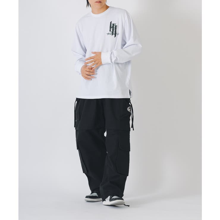 ワイドパンツ メンズ デニム カーゴ ストリート系 ビッグ