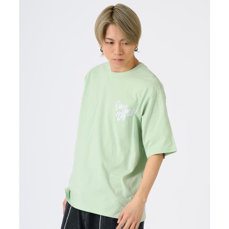 フォトコラージュビッグ半袖Tシャツ[品番：LEVM0009200