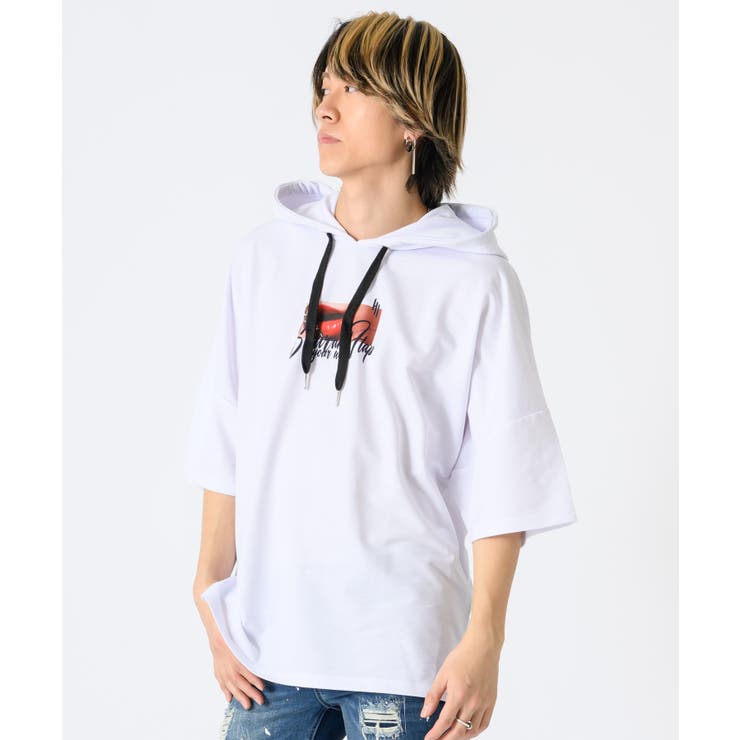 リッププリントドルマンTパーカー | REGIEVO | 詳細画像3 