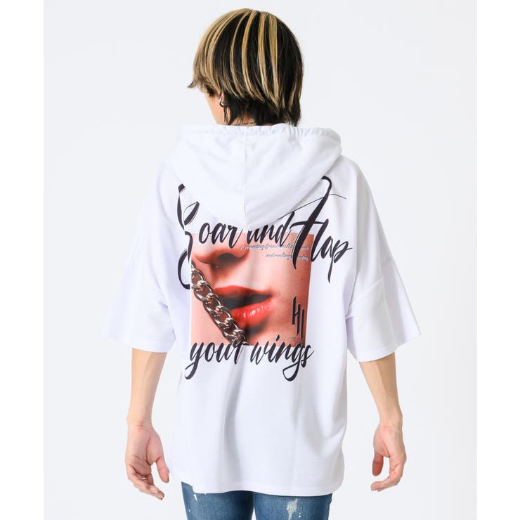 リッププリントドルマンTパーカー | REGIEVO | 詳細画像4 