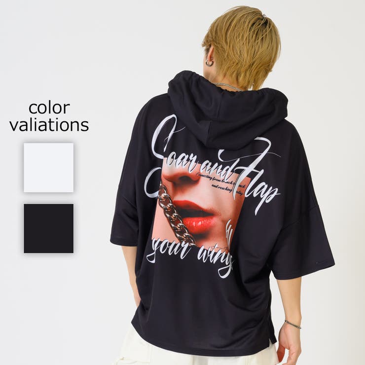 リッププリントドルマンTパーカー | REGIEVO | 詳細画像1 