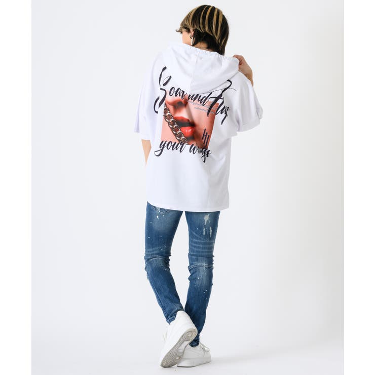 リッププリントドルマンTパーカー | REGIEVO | 詳細画像13 