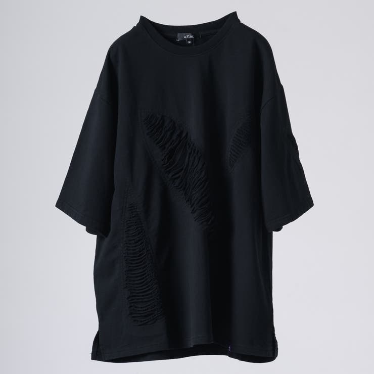 3ブラック | ダメージリペア古着Tシャツ | REGIEVO