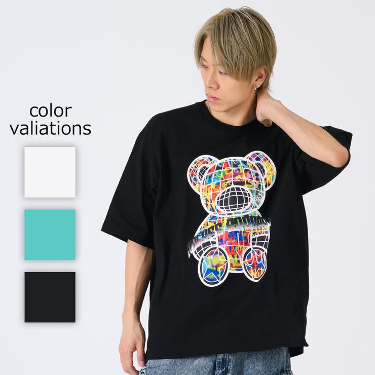 カラーグラフィックベアーTシャツ | REGIEVO | 詳細画像1 