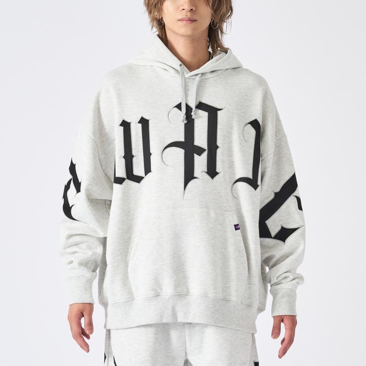 1メランジ | ビッグロゴ刺繍パーカー | REGIEVO