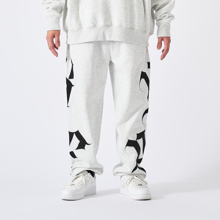 1メランジ | ビッグロゴ刺繍パンツ | REGIEVO