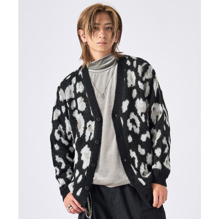 モヘアタッチ総柄カーディガン | REGIEVO | 詳細画像8 