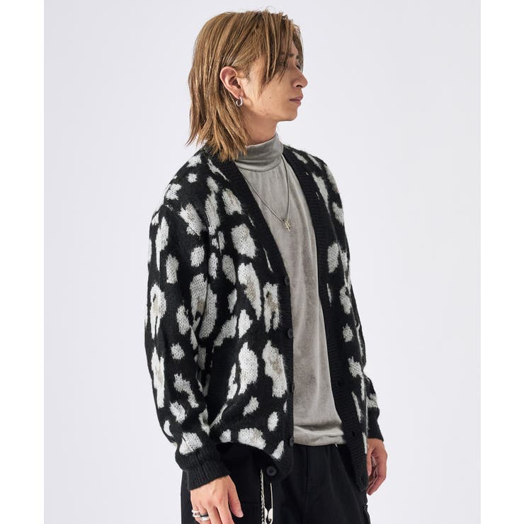モヘアタッチ総柄カーディガン | REGIEVO | 詳細画像9 