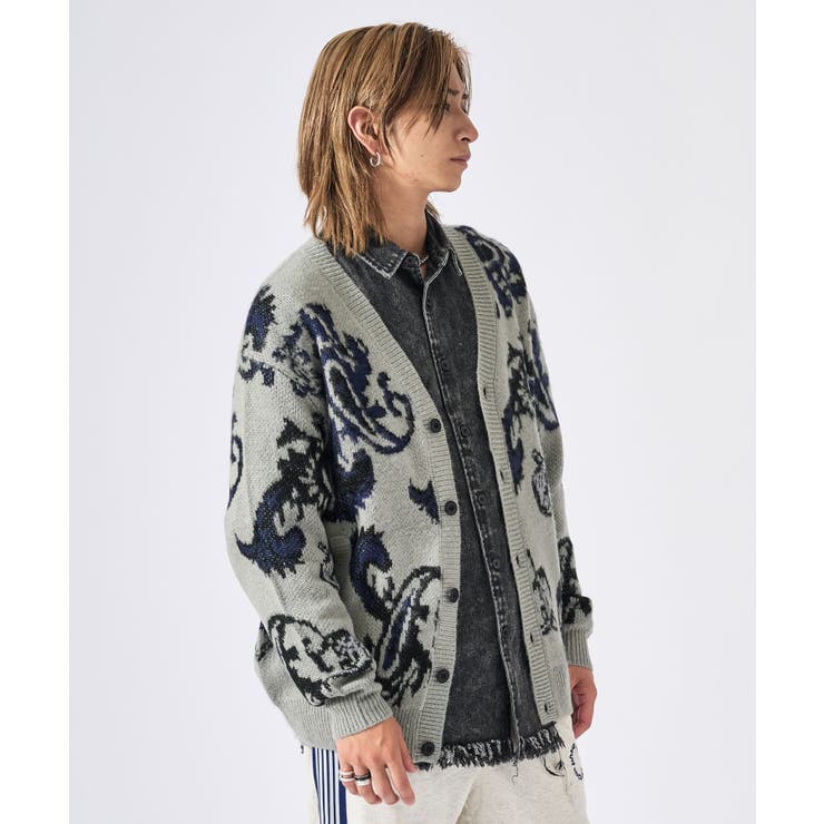 モヘアタッチ総柄カーディガン | REGIEVO | 詳細画像15 