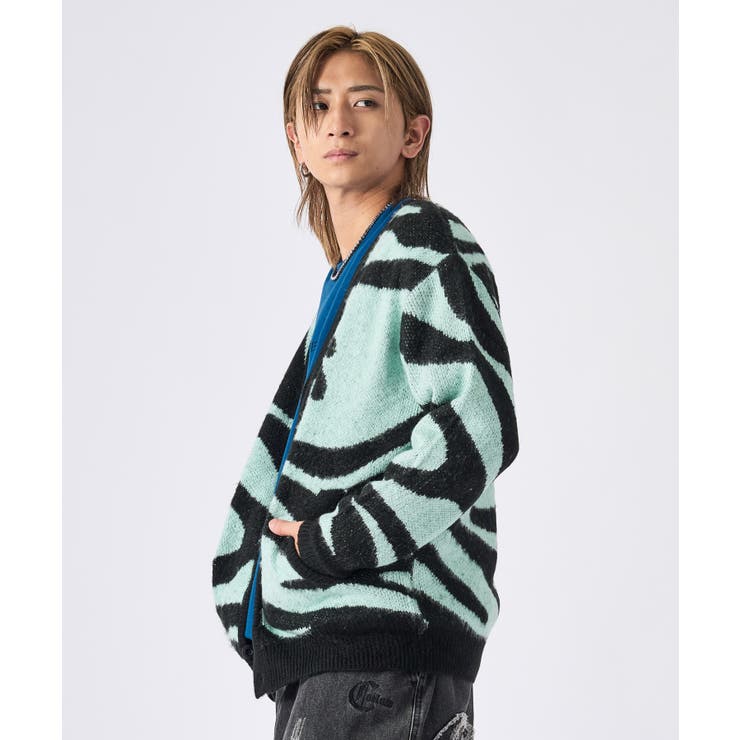 モヘアタッチ総柄カーディガン | REGIEVO | 詳細画像21 