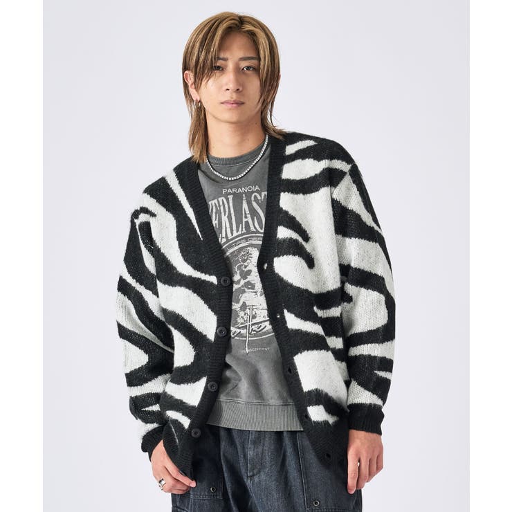 モヘアタッチ総柄カーディガン | REGIEVO | 詳細画像23 