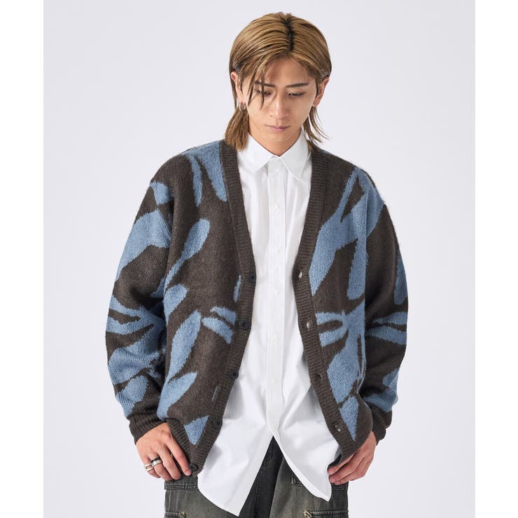 モヘアタッチ総柄カーディガン | REGIEVO | 詳細画像26 