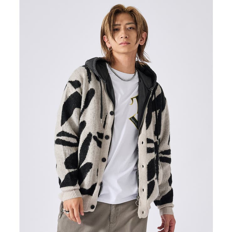 モヘアタッチ総柄カーディガン | REGIEVO | 詳細画像29 