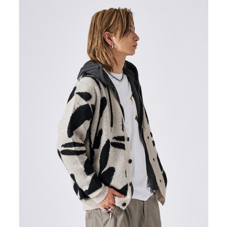 モヘアタッチ総柄カーディガン | REGIEVO | 詳細画像30 