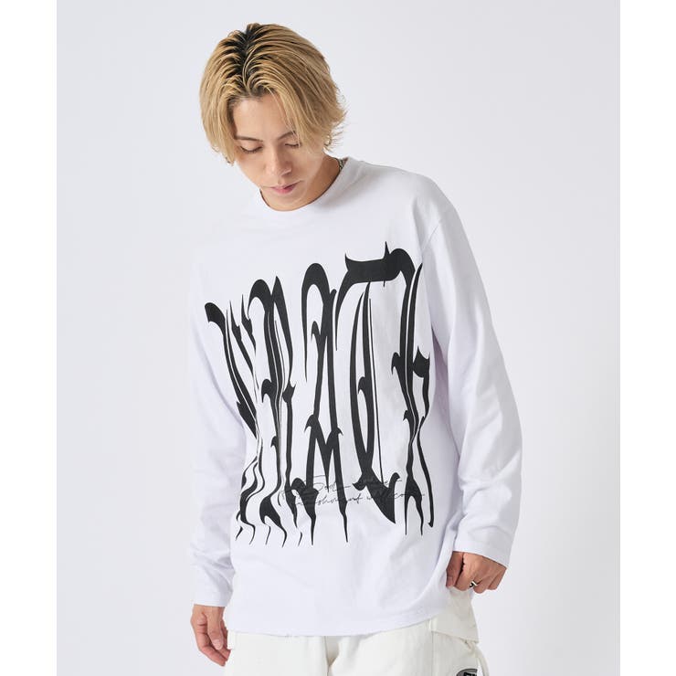 ロンT メンズ ビッグロゴ 長袖Tシャツ ストリート系 オーバーサイズ | REGIEVO | 詳細画像2 