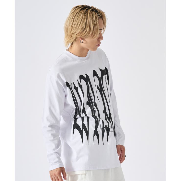 ロンT メンズ ビッグロゴ 長袖Tシャツ ストリート系 オーバーサイズ | REGIEVO | 詳細画像3 