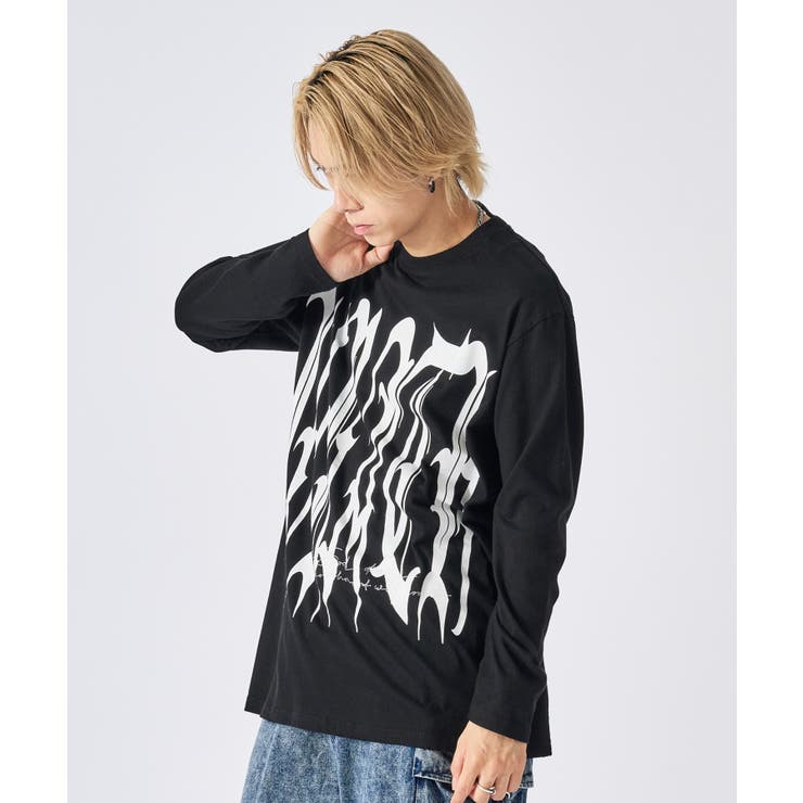 ロンT メンズ ビッグロゴ 長袖Tシャツ ストリート系 オーバーサイズ | REGIEVO | 詳細画像6 