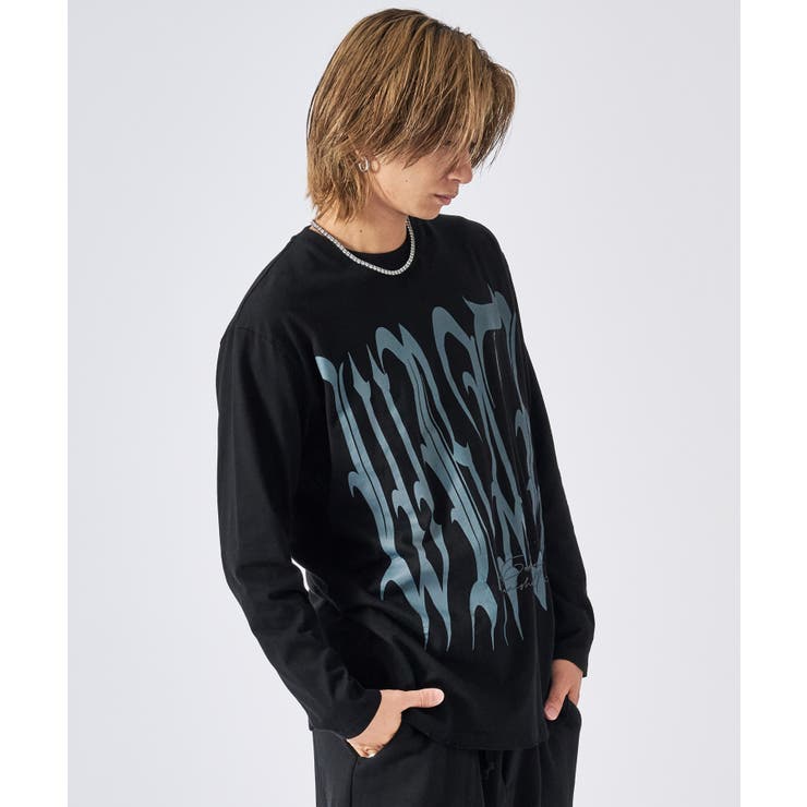 ロンT メンズ ビッグロゴ 長袖Tシャツ ストリート系 オーバーサイズ | REGIEVO | 詳細画像9 