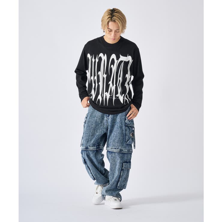 ロンT メンズ ビッグロゴ 長袖Tシャツ ストリート系 オーバーサイズ | REGIEVO | 詳細画像16 