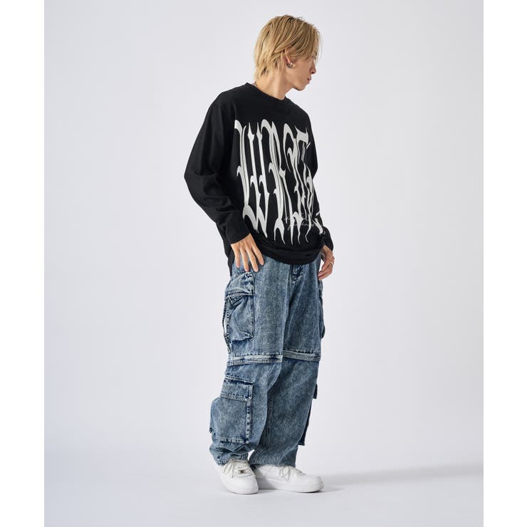 ロンT メンズ ビッグロゴ 長袖Tシャツ ストリート系 オーバーサイズ | REGIEVO | 詳細画像17 