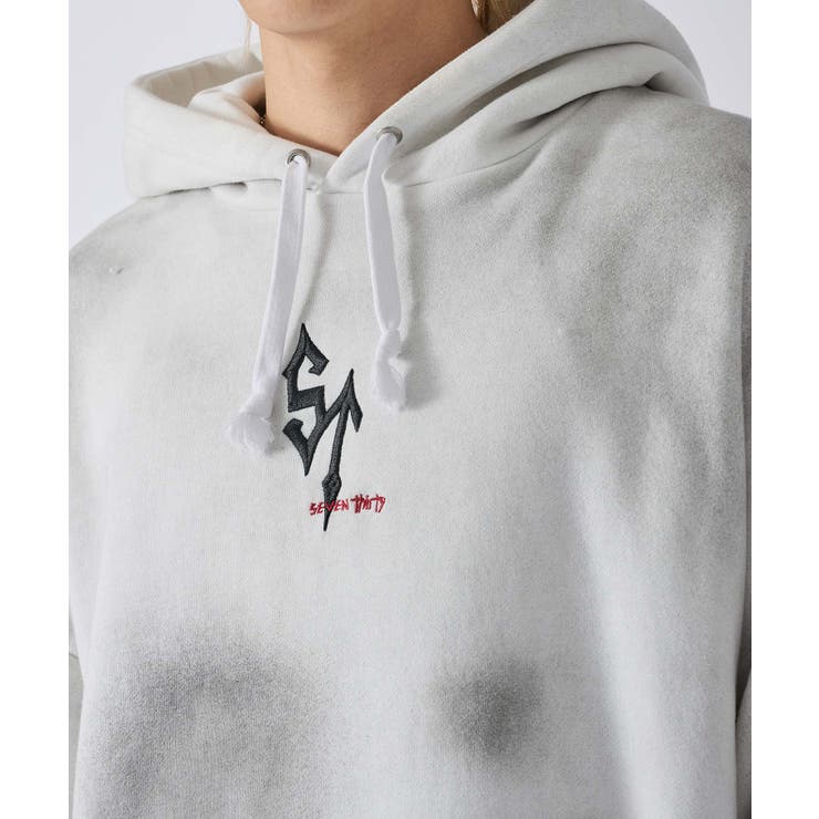 メンズ パーカー 裏起毛 スプレー加工 ストリート系 オーバーサイズ | REGIEVO | 詳細画像8 