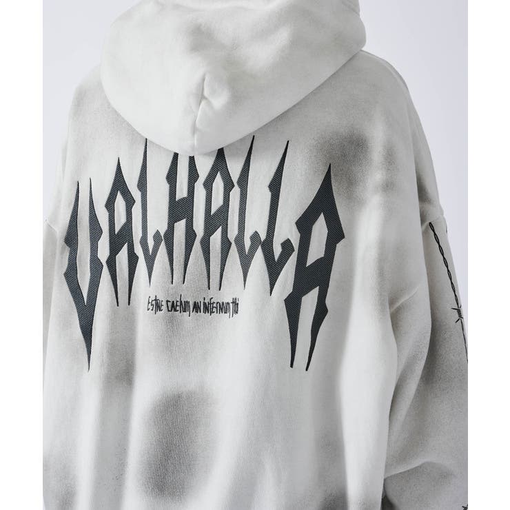 メンズ パーカー 裏起毛 スプレー加工 ストリート系 オーバーサイズ | REGIEVO | 詳細画像11 