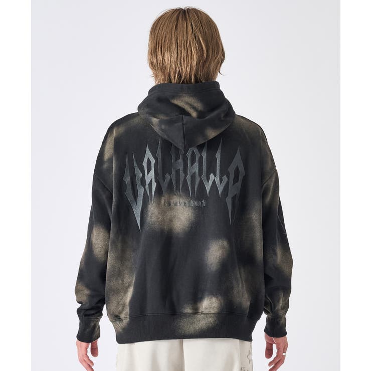 メンズ パーカー 裏起毛 スプレー加工 ストリート系 オーバーサイズ | REGIEVO | 詳細画像7 