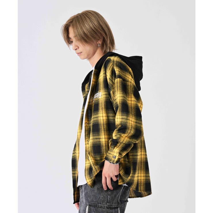 フード付き チェックシャツ | REGIEVO | 詳細画像3