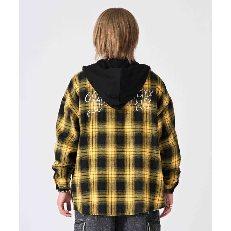 フード付き チェックシャツ[品番：LEVM0009302]｜REGIEVO