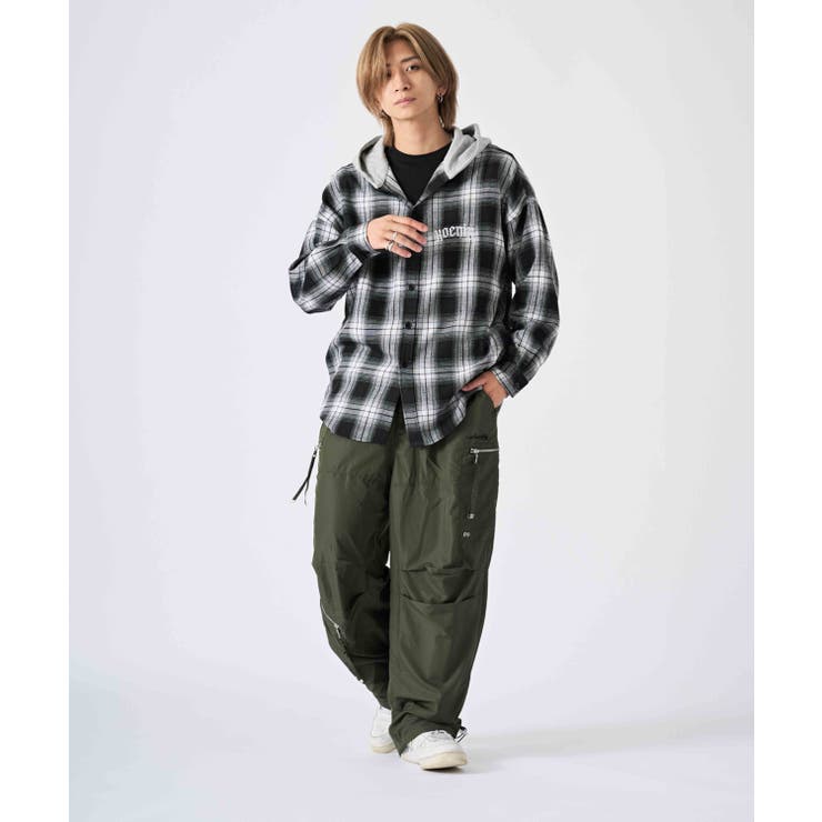 フード付き チェックシャツ | REGIEVO | 詳細画像14