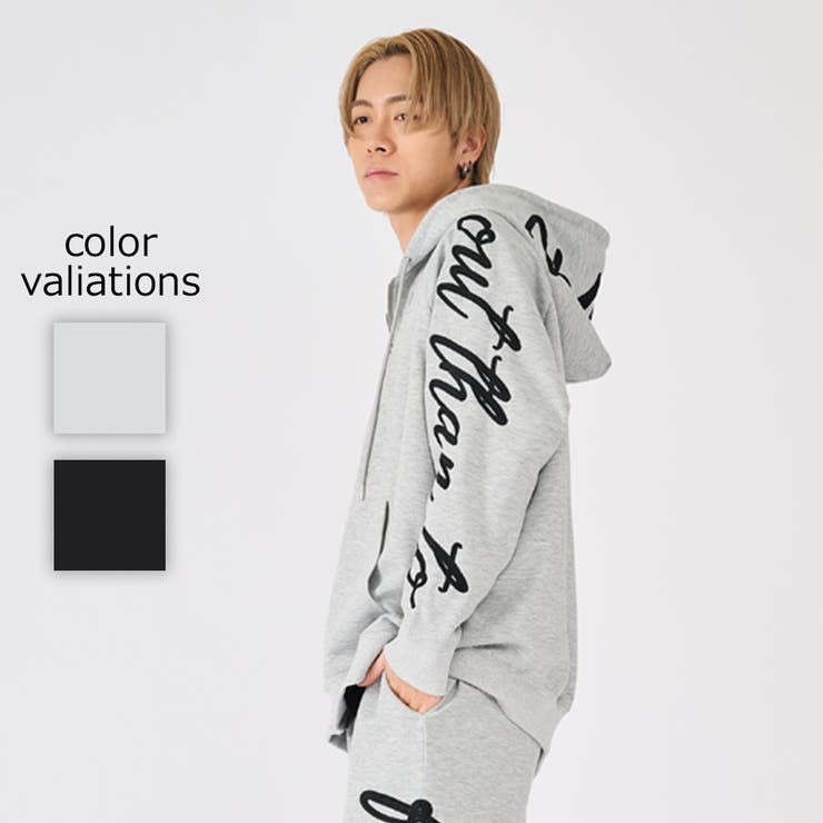 ロゴ総刺繍ZIPパーカー[品番：LEVM0009328]｜REGIEVO（レジエボ）のメンズファッション通販｜SHOPLIST（ショップリスト）