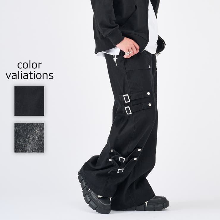 ベルトデザインデニムパンツ[品番：LEVM0009334]｜REGIEVO