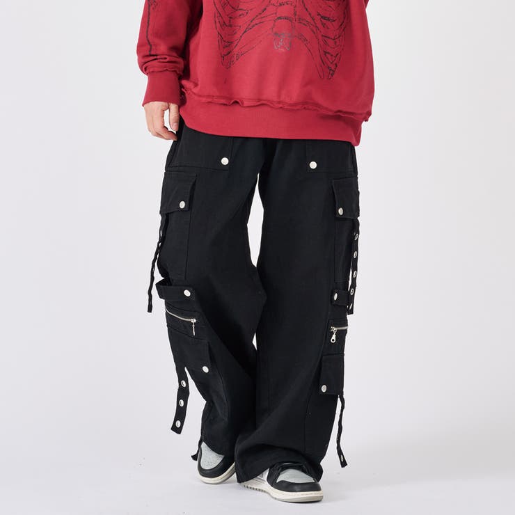 1カツラギブラック | デコレーションカーゴパンツ | REGIEVO
