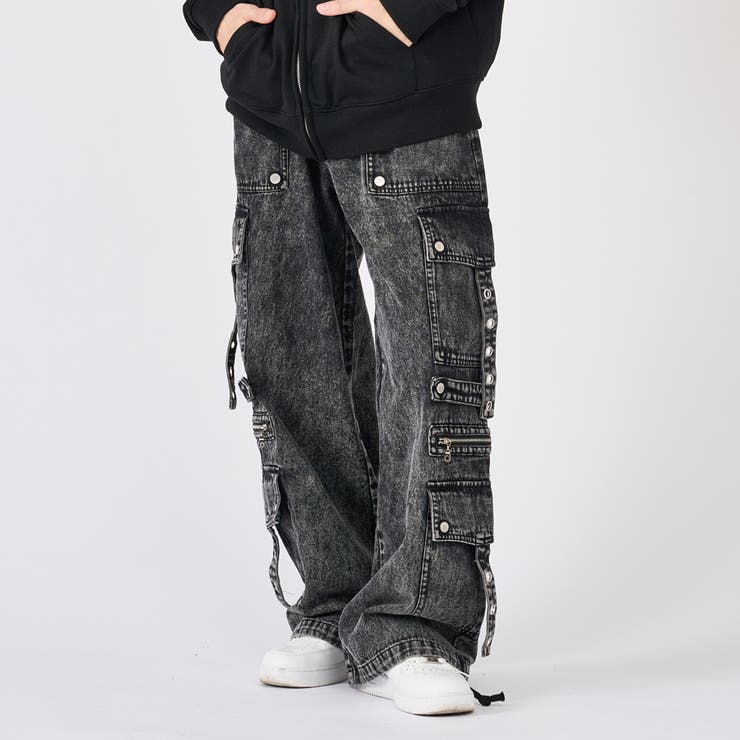 2ケミカルブラック | デコレーションカーゴパンツ | REGIEVO