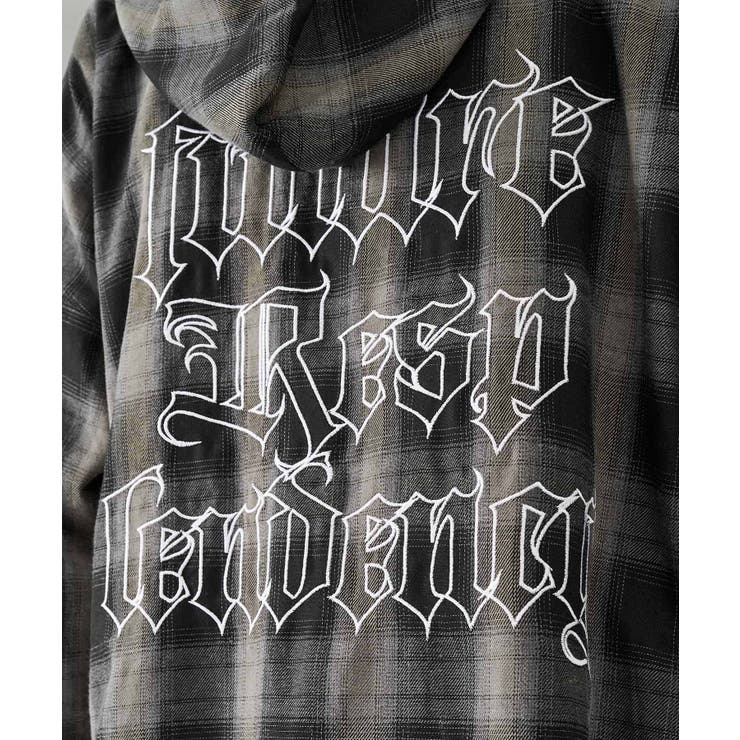 オンブレチェック フードシャツ | REGIEVO | 詳細画像18