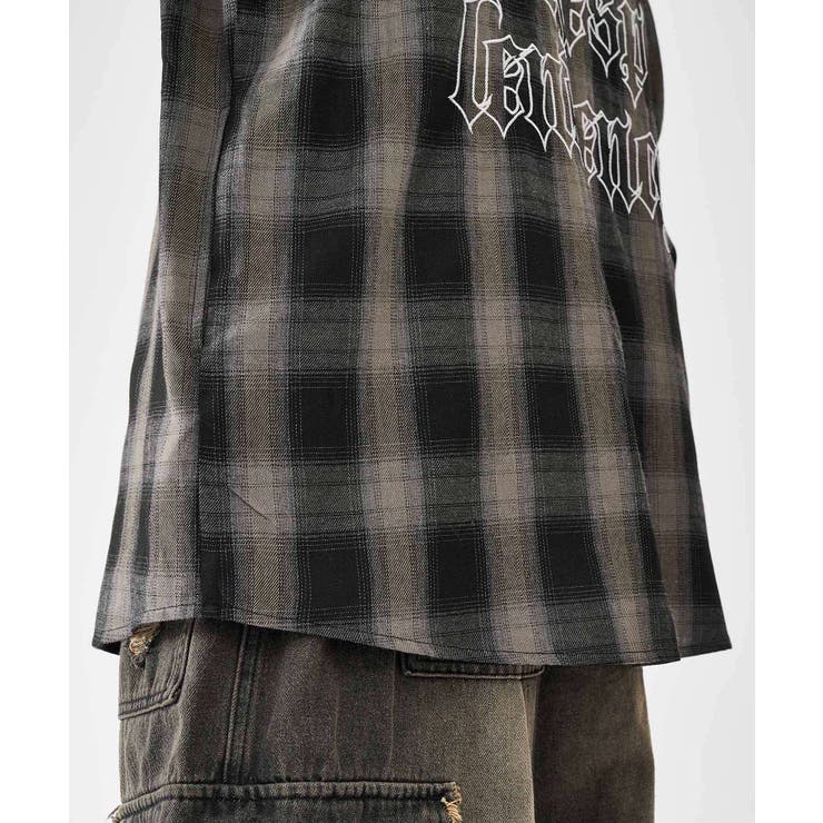 オンブレチェック フードシャツ | REGIEVO | 詳細画像19