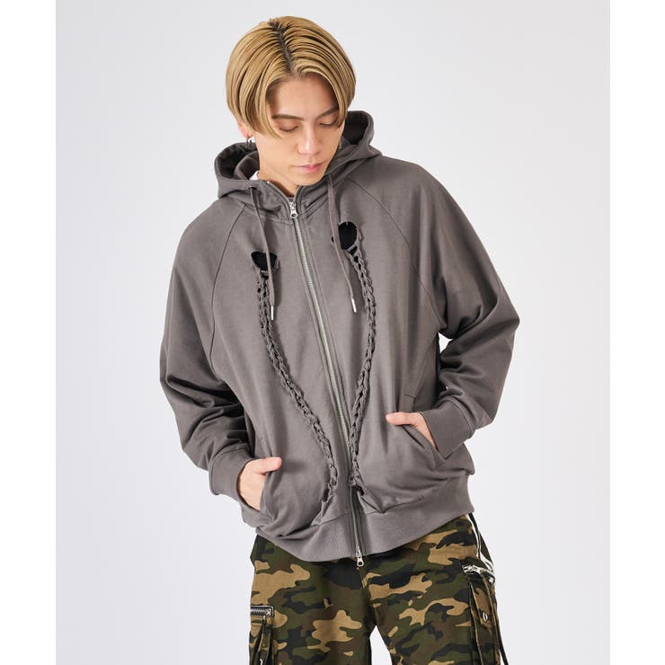 編み立てZIPパーカー | REGIEVO | 詳細画像4 