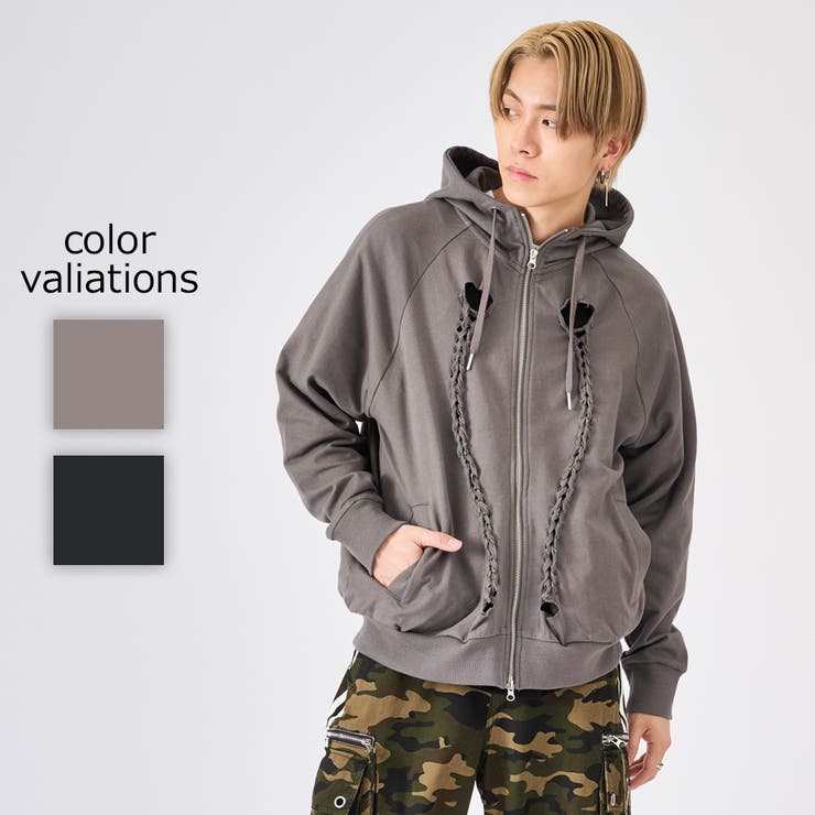 編み立てZIPパーカー | REGIEVO | 詳細画像1 