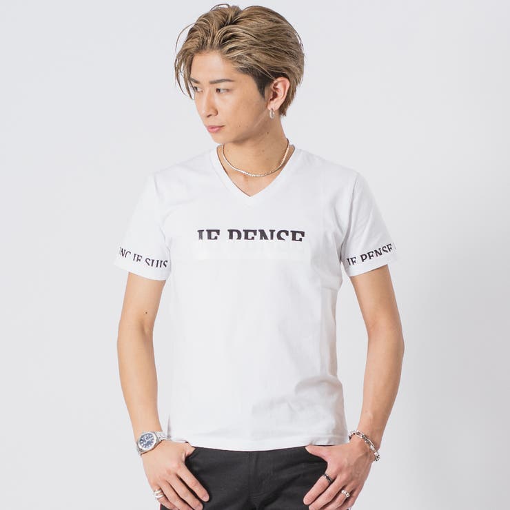 WHITE | ストレッチVネックTシャツ | REGIEVO