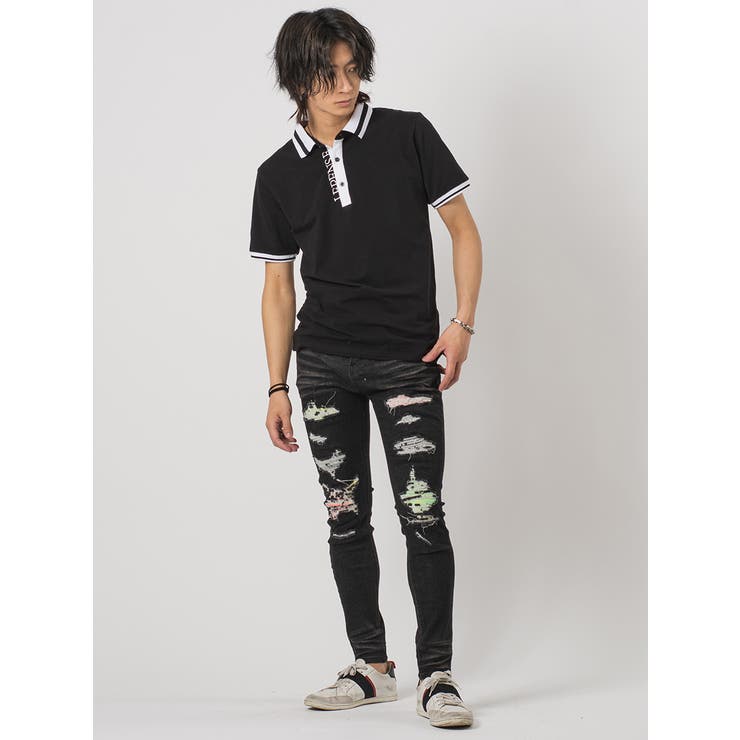 モノトーントリブポロシャツ[品番：LEVM0001247]｜REGIEVO
