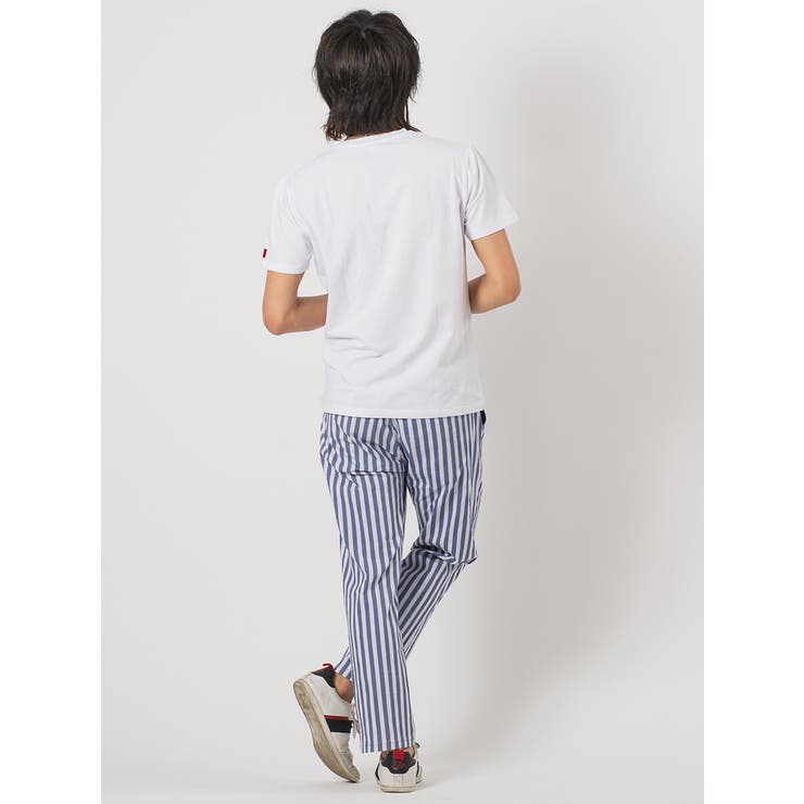 トリコロールラインVネックTシャツ | REGIEVO | 詳細画像6 