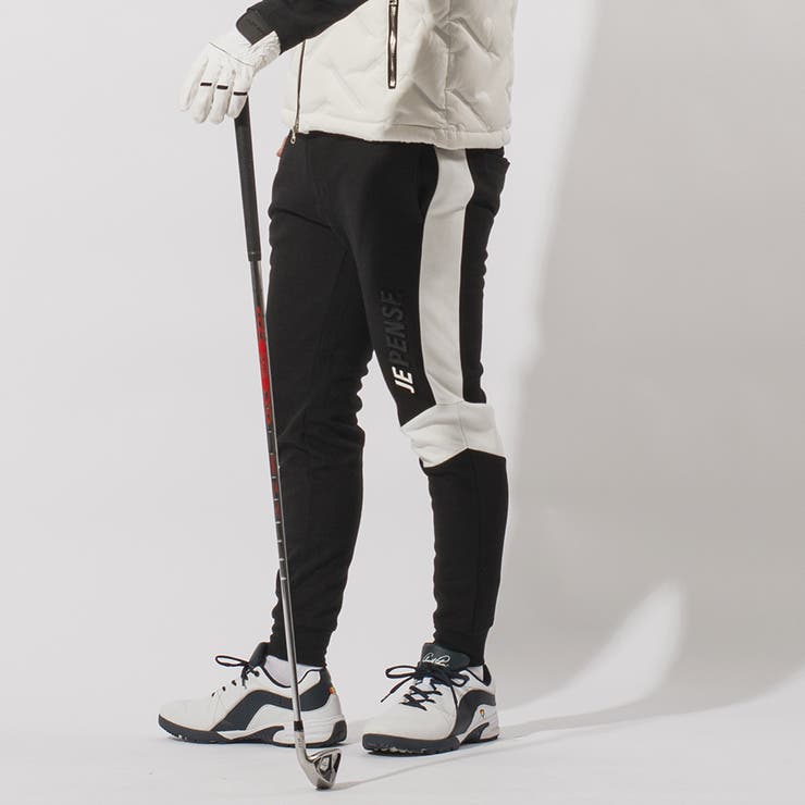 BLACK | 立体ロゴ配色ジョガーパンツ | REGIEVO