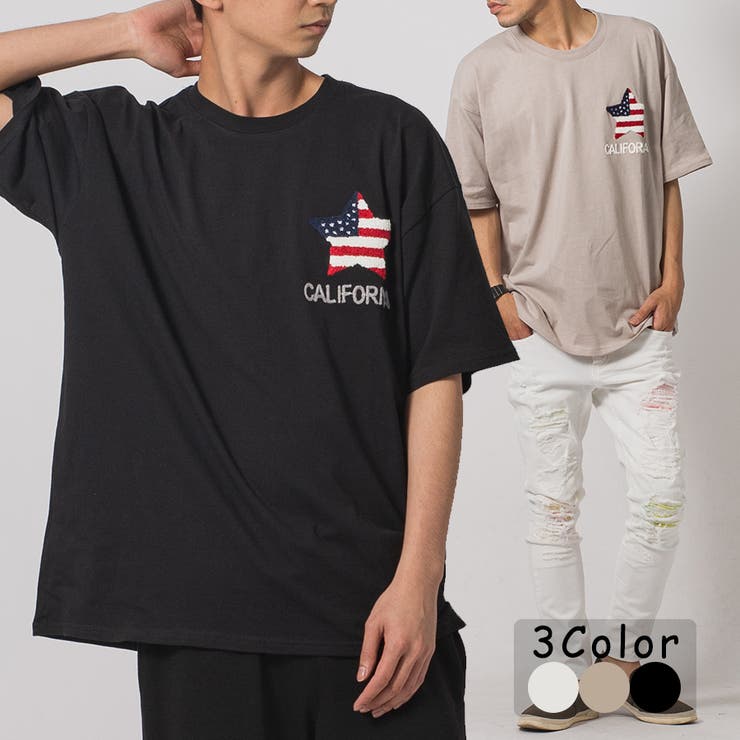 星条旗柄ビッグシルエットTシャツ | REGIEVO | 詳細画像1 